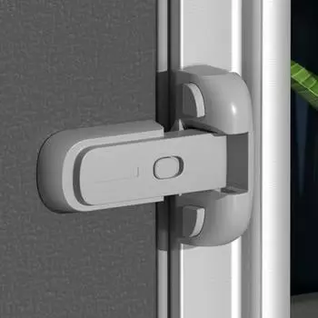 Легко отключить установку без инструментов Обеспечить безопасность детей и домашних животных Герметизация дверного замка морозильной камеры серый