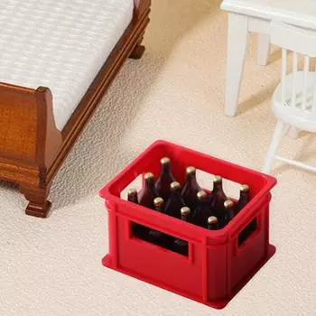 Легко переносить смолу Ingenious 1:12 Небьющихся имитационных моделей пивных коробок для напитков красный