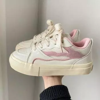 Легко подходящие друг к другу модные туфли в стиле ретро, повседневные белые туфли для женщин, новые весенне-осенние спортивные кожаные туфли на плоской подошве с верхом 35