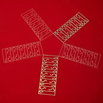 Легко повесить украшения с золотыми прозрачными крючками в форме S, 50 шт. A