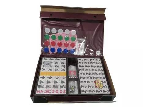 Легко различимая 2-х литровая большая высококачественная плитка для маджонга Маджонг Пай с футляром [Ран]