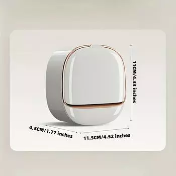 Легко устанавливаемая настенная мыльница с крышкой - двухслойная пластиковая мыльница без сверления для хранения в ванной и на кухне белый