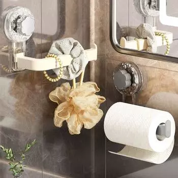 Легко устанавливаемый настенный держатель для салфеток на присоске, устойчивая многоразовая стойка для салфеток, пластиковый водонепроницаемый держатель для туалетной бумаги для офиса