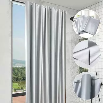 Легко устанавливаемый солнцезащитный экран, теплоизоляция, лоскутное шитье, серебряное покрытие, ткань для тентов, водонепроницаемый нейлоновый материал /шторы W (1m) xH (1.4m)&Hook серебряный