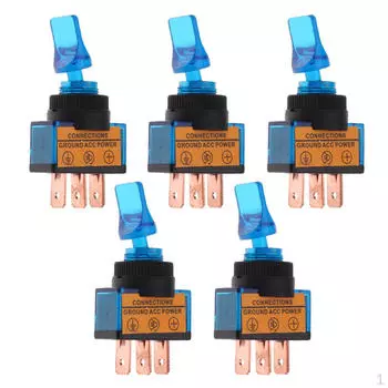 Легко установить Безопасность 5 шт. Светодиодный тумблер для грузовика 12 В 20 А оранжевый