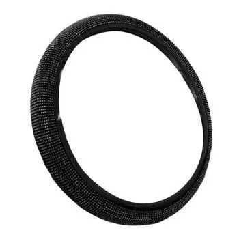 Легко установить внутреннюю крышку автомобиля Черный руль автомобиля Удобная ручка Украшение 38cm красный