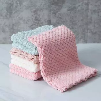 Легкое чистящее полотенце. Изысканное мастерство. Многофункциональный чистящий инструмент. Чистящее полотенце с сеткой из ананаса. зелёный