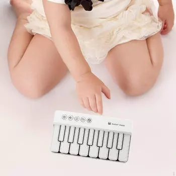 Легкое карманное пианино с животными, клавиатура, игрушка, прочная, простая в использовании, электронная розовый