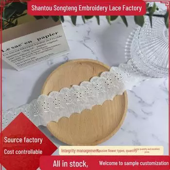 Легкое кружевное вышитое платье Лолиты из хлопка и полиэстера и свадебные аксессуары