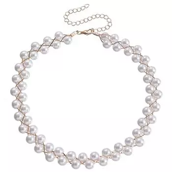 Легкое роскошное атмосферное высокочувствительное искусственное жемчужное ожерелье для женщин, простое, элегантное, универсальное, холодный ветер, ключичная цепочка