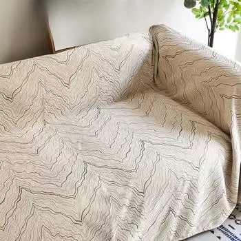 Легкое роскошное диванное полотенце с узором «Ветер и горы», универсальный чехол для дивана с защитой от царапин, четырехсезонный чехол для дивана, полностью покрытый чехол для дивана, пылезащитный чехол для дивана 130*180CM