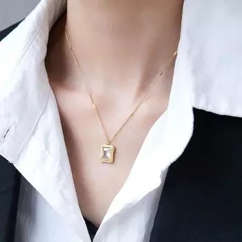 Легкое роскошное геометрическое ожерелье Лето Япония Корея Маленькая фея Темперамент Ключичная цепочка Гипоаллергенная