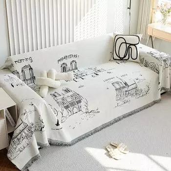 Легкое роскошное нескользящее универсальное полотенце для дивана Four Seasons с защитой от царапин, высококачественное цельное покрывало из шенилла с полным покрытием 180*130CM