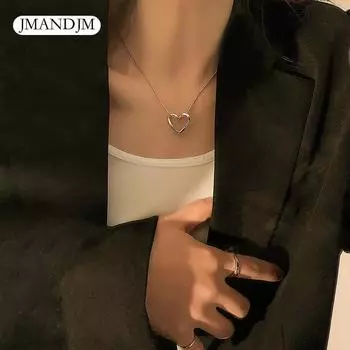 Легкое роскошное нишевое полое ожерелье с любовью для женщин, японская и корейская версия, простой дизайн, подвеска на ключицу, цепочка для свитера