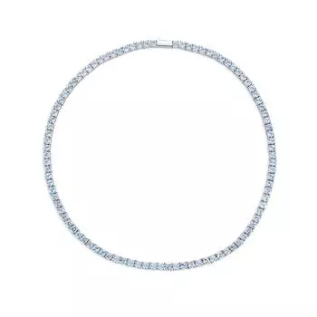 Легкое роскошное ожерелье с великолепным дизайном из натурального небесно-голубого топаза для женщин из стерлингового серебра 925 пробы, одежда для банкета на юбилей и помолвку L синий