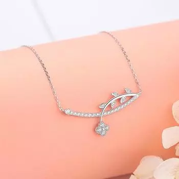 Легкое роскошное ожерелье в виде цветка и листа, милая девушка, свежий подарок для девушки, новая цепочка для воротника
