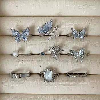 Легкое роскошное простое жемчужное кольцо-бантик, коллекция, женская индивидуальность, уникальное, изысканное, модное, универсальное кольцо