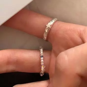 Легкое роскошное ретро кольцо с жемчугом и звездой, женское изысканное элегантное уникальное индивидуальное модное универсальное кольцо