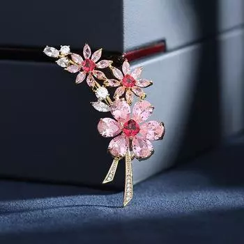 Легкое роскошное универсальное темпераментное пальто аксессуары для пальто шелковый шарф пряжка новый циркониевый инкрустированный цветок брошь высокого класса обувь желто-зеленый