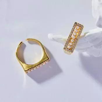 Легкое роскошное ювелирное изделие, медное бриллиантовое открытое кольцо с бусинами, женское кольцо-хвост, креативное персонализированное кольцо для аксессуаров No. 7