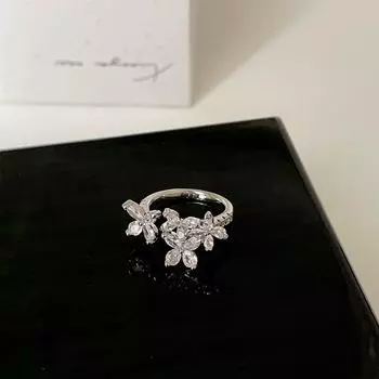 Легкое роскошное высококачественное открытое кольцо с бабочкой из циркония, женское изысканное элегантное, модное, индивидуальное, универсальное кольцо.