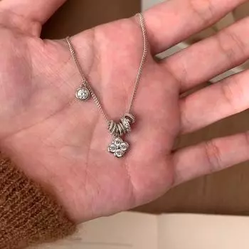 Легкое роскошное высококачественное ожерелье с цветком из циркония в форме круга для женщин, уникальная, изысканная, индивидуальная, универсальная, цепочка на шею, цепочка для свитера