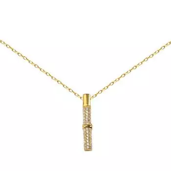 Легкое роскошное высококачественное ожерелье с подвеской из бамбука с бриллиантами, темперамент, новый стиль, студенческая текстура