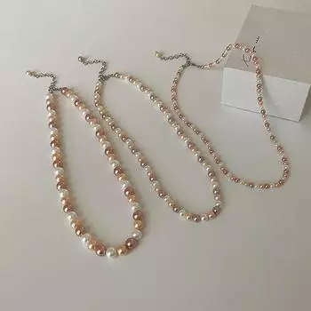 Легкое роскошное высококачественное жемчужное ожерелье карамельного цвета, женская французская элегантность, индивидуальность, мода, темперамент, универсальная цепочка на шею, цепочка на ключицу