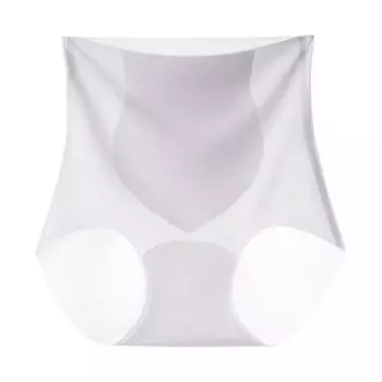 Легкое сетчатое нижнее белье с высокой талией, женские трусики из ледяного шелка, бесшовные дышащие сексуальные ультратонкие трусы большого размера с присосками для живота для женщин L