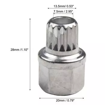 Легкое снятие или установка противоугонных болтов колес с помощью полого ключа для снятия гаек противоугонных колес 3115PT CHINA