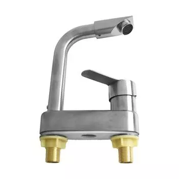 Легкоочищаемый смеситель для раковины с одной ручкой из нержавеющей стали 304