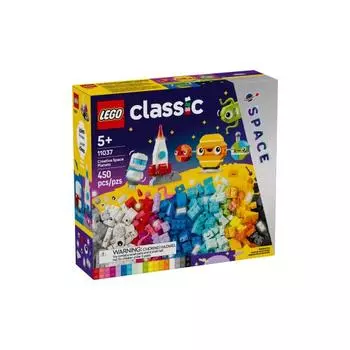 LEGO 11037 Креативные космические планеты, 450 шт., классический кирпич для возраста 5+, детский подарок, детские игрушки, развивающие игрушки, строительные игрушки