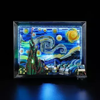 Lego-21333 Vincent-Gogh The Light Light for Starry-Night - комплект светодиодного освещения, совместимый с моделями Lego Building Blocks - набор моделей не входит в комплект