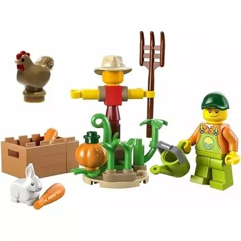 LEGO 30590 Farm Garden and Scarecrow Brown Chicken