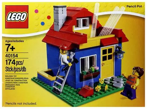 LEGO 40154 Pencil Pot держатель для ручек в форме домика