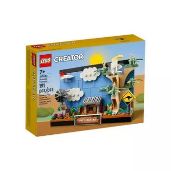 LEGO 40651 Австралия, открытка, развивающие игрушки, детский подарок, строительные кирпичи, возраст 6+