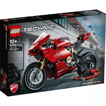 LEGO 42107 Мотоцикл Technic Ducati Panigale V4 R, коллекционная демонстрационная модель супербайка с коробкой передач и рабочей подвеской, идея для подарка, 10