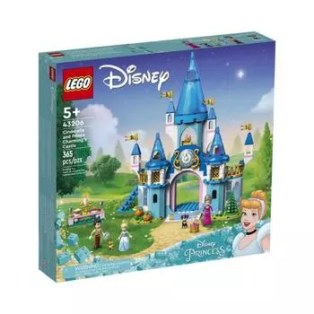 LEGO 43206 Замок Золушки и Прекрасного Принца, 365 шт., DISNEY, возраст 5 + кирпич, детский подарок, игрушки для девочек, развивающие игрушки, строительные игрушки