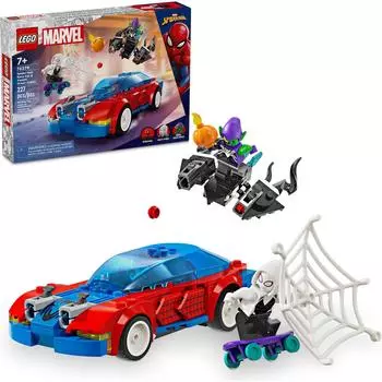 LEGO 76279 Гоночная машина Человека-паука Marvel и Зеленый гоблин Венома