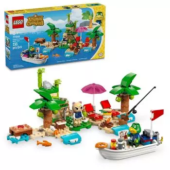 LEGO Animal Crossing Capun Island Boat Tour Сборная видеоигра для детей Включает 2 минифигурки серий Marshall и Capun Игрушки Animal Crossing