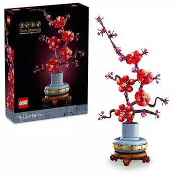 LEGO Botanical Plum Toy Подарок на день рождения Блок Рождество Мужчины Женщины Букет Искусственный цветок Украшение Интерьер Стильный 10369