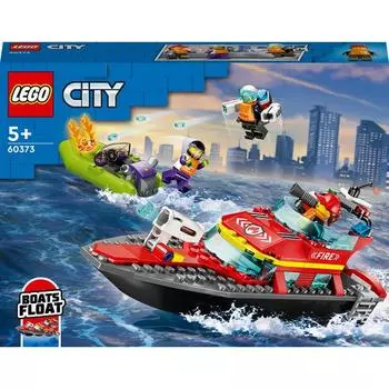 LEGO City 60373 Пожарно-спасательная лодка, разноцветные