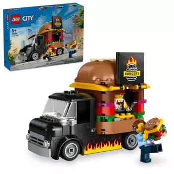 LEGO City Burger Truck Toy Present Birthday Block Educational Christmas Boys Girls Children 5 Years Old 6 Years Old 7 Years Old 8 Years Old Vehicle