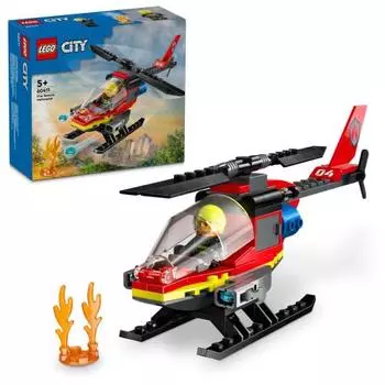 LEGO City Fire Rescue Helicopter Toy Present Birthday Block Educational Christmas Boys Girls Children 5 Years Old 6 Years Old 7 Years Old 8 Years Old