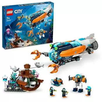 Lego city глубоководная исследовательская лодка игрушки игрушка подарок на день рождения блок Рождество мальчик девочка ребенок 7 лет 8 лет 9 лет Начальная школа