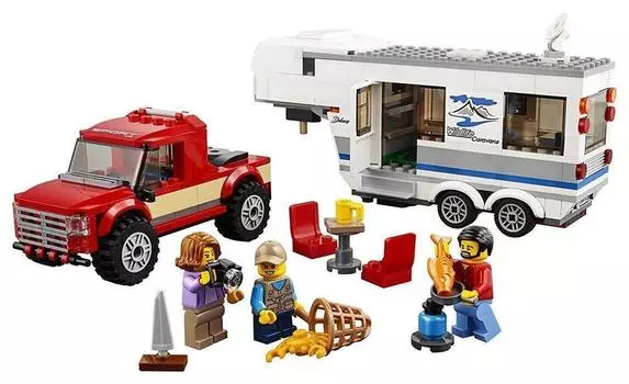 LEGO City Great Vehicles Пикап-караван 60182 Строительный набор и (344 шт.)