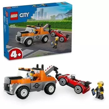 Lego city Эвакуатор и сломанный спортивный автомобиль игрушки игрушка подарок на день рождения блок Образовательный образование мальчик девочка ребенок 4 года 5 лет 6 лет