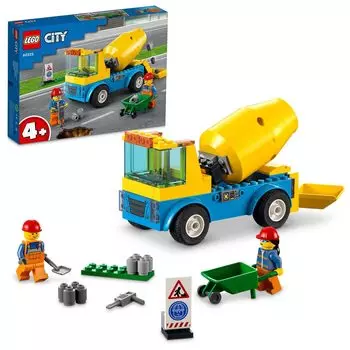 LEGO City Бетономешалка 60325 Игрушечный блок Настоящее время Город Строительный транспорт Транспортное средство Мальчики Девочки 4 лет и старше