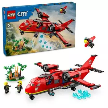 LEGO City Пожарно-спасательный самолет Игрушка Подарок на день рождения Блок Образовательный Рождество Мальчики Девочки Дети 6 лет 7 лет 8 лет 9 лет