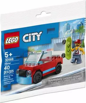LEGO City Skater 30568 Минифигурка со скейтбордом и машиной